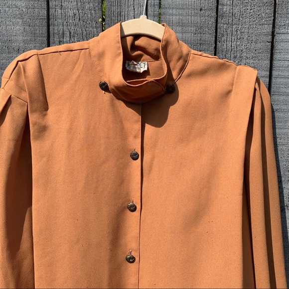 Vintage Mustard Blouse Sz Large - Picture 5 of 8
